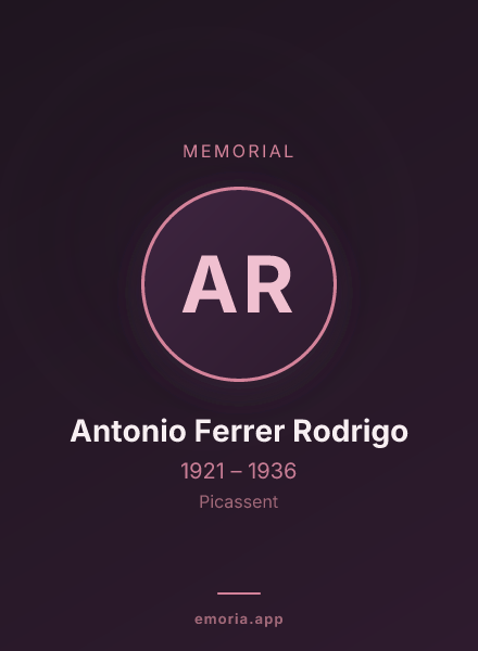 Memorial portrait of Antonio Ferrer Rodrigo