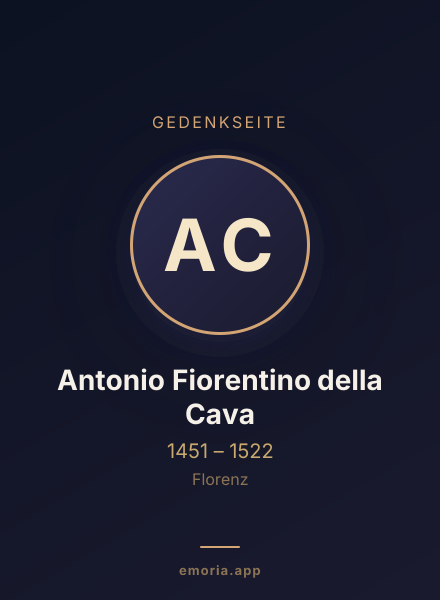 Gedenkportrait von Antonio Fiorentino della Cava