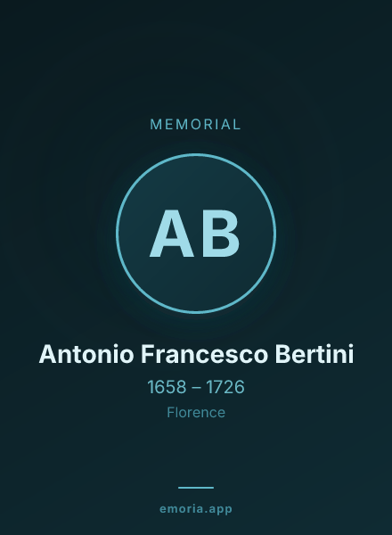 Memorial portrait of Antonio Francesco Bertini