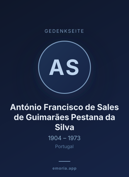 Gedenkportrait von António Francisco de Sales de Guimarães Pestana da Silva