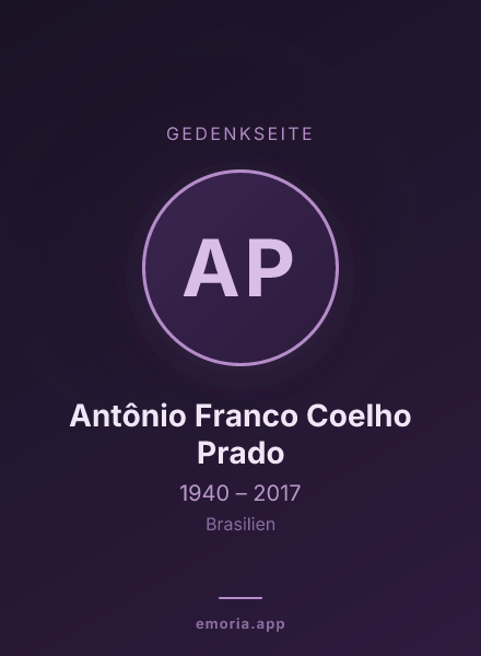 Gedenkportrait von Antônio Franco Coelho Prado
