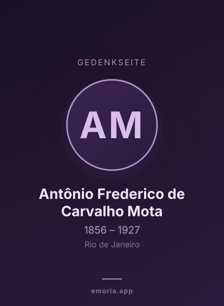 Gedenkportrait von Antônio Frederico de Carvalho Mota