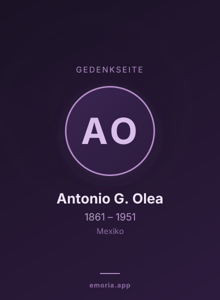 Gedenkportrait von Antonio G. Olea