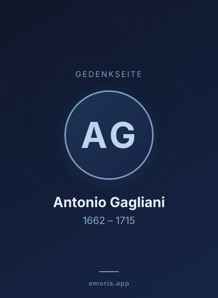 Gedenkportrait von Antonio Gagliani