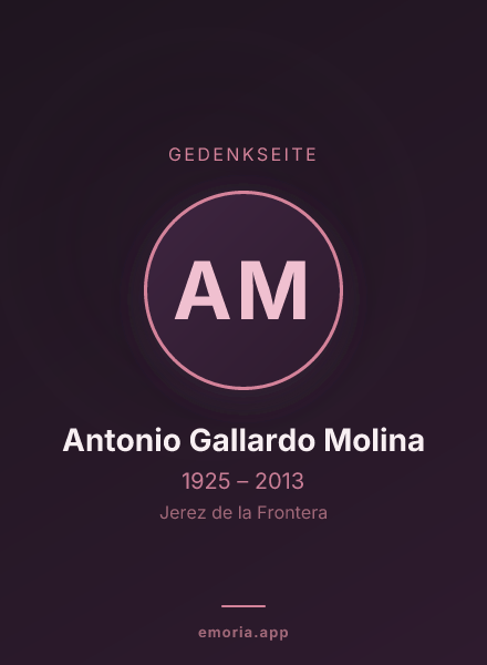 Gedenkportrait von Antonio Gallardo Molina