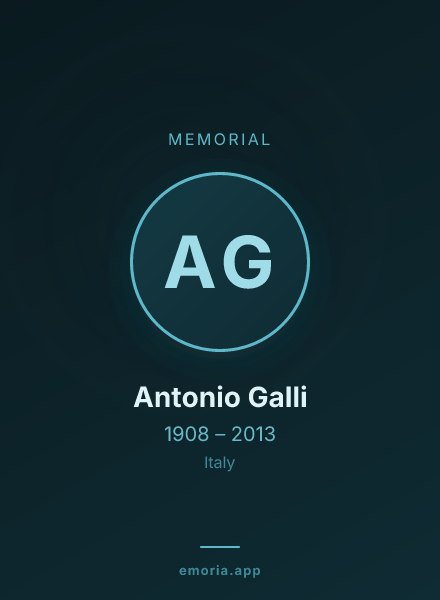 Memorial portrait of Antonio Galli