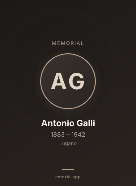 Memorial portrait of Antonio Galli