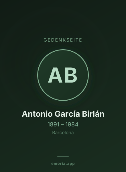 Gedenkportrait von Antonio García Birlán