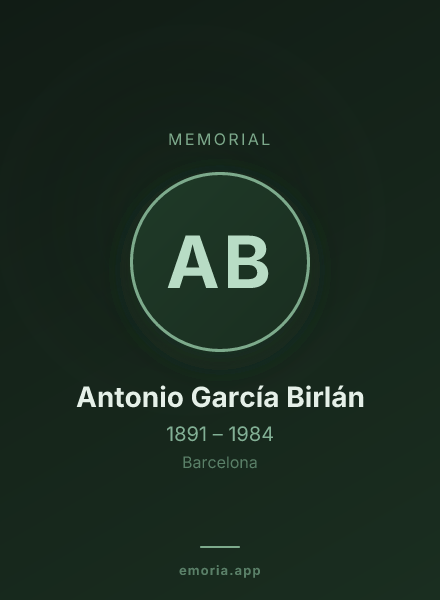 Memorial portrait of Antonio García Birlán