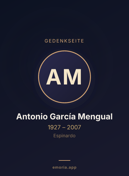 Gedenkportrait von Antonio García Mengual