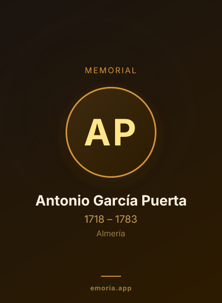 Memorial portrait of Antonio García Puerta