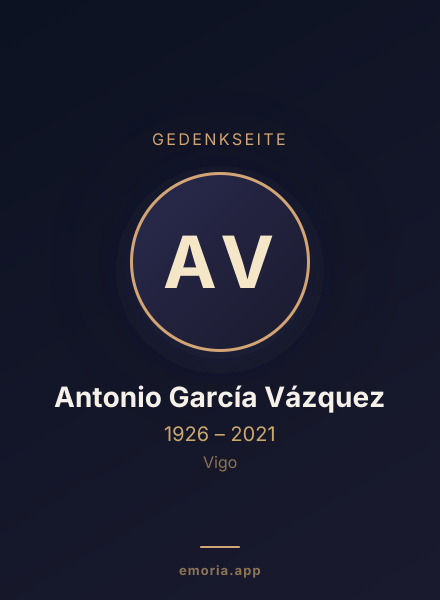Gedenkportrait von Antonio García Vázquez