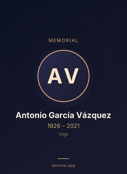Memorial portrait of Antonio García Vázquez