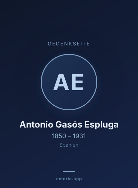 Gedenkportrait von Antonio Gasós Espluga