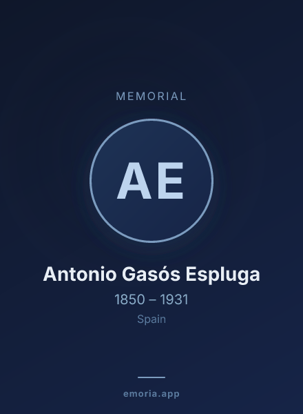 Memorial portrait of Antonio Gasós Espluga
