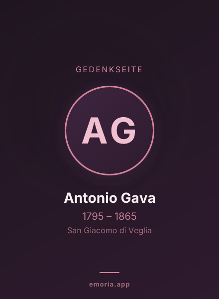 Gedenkportrait von Antonio Gava