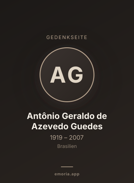 Gedenkportrait von Antônio Geraldo de Azevedo Guedes