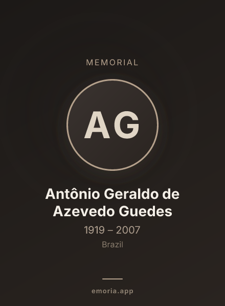 Memorial portrait of Antônio Geraldo de Azevedo Guedes
