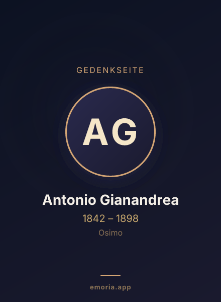 Gedenkportrait von Antonio Gianandrea