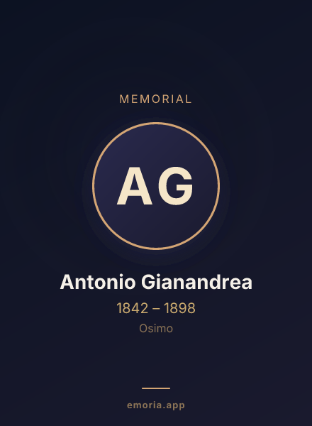 Memorial portrait of Antonio Gianandrea
