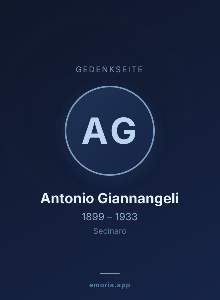 Gedenkportrait von Antonio Giannangeli