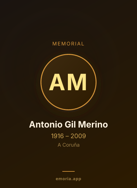 Memorial portrait of Antonio Gil Merino