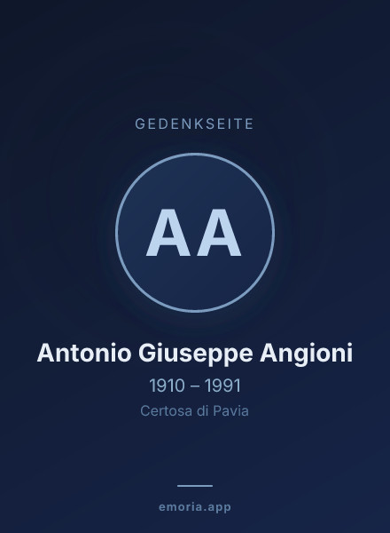 Gedenkportrait von Antonio Giuseppe Angioni
