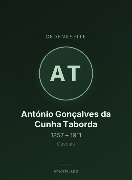 Gedenkportrait von António Gonçalves da Cunha Taborda