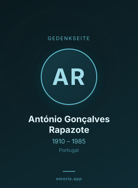Gedenkportrait von António Gonçalves Rapazote