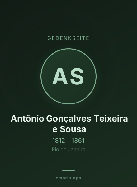 Gedenkportrait von Antônio Gonçalves Teixeira e Sousa