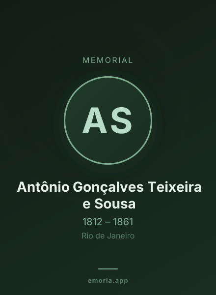 Memorial portrait of Antônio Gonçalves Teixeira e Sousa