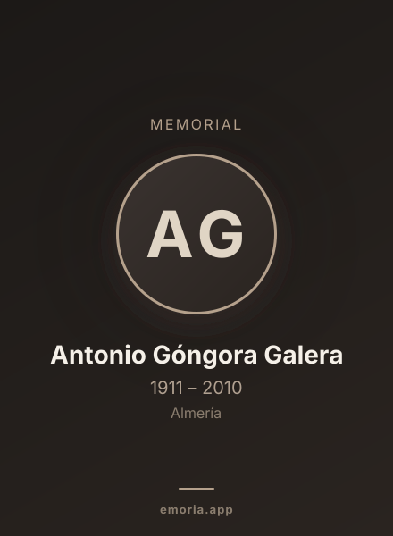Memorial portrait of Antonio Góngora Galera