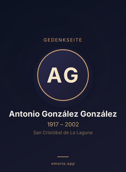 Gedenkportrait von Antonio González González