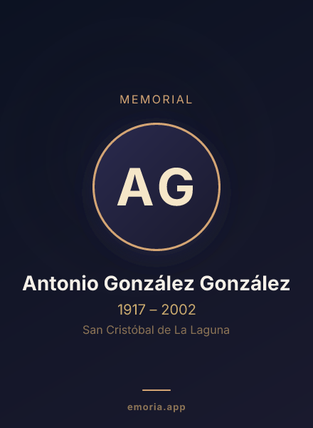 Memorial portrait of Antonio González González