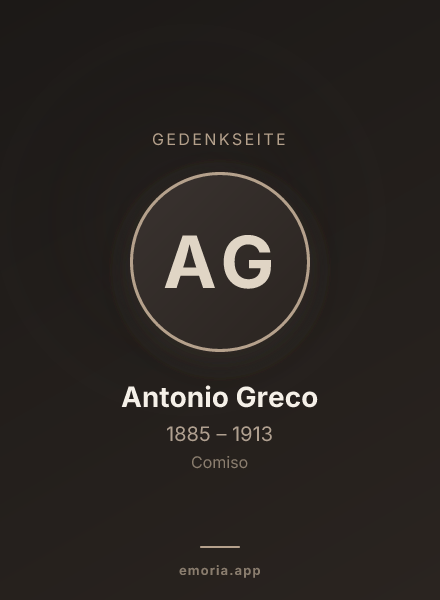 Gedenkportrait von Antonio Greco