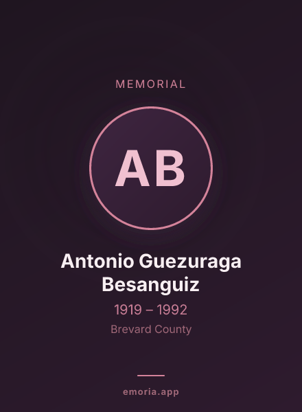 Memorial portrait of Antonio Guezuraga Besanguiz