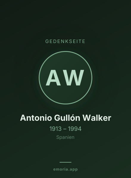 Gedenkportrait von Antonio Gullón Walker