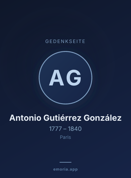 Gedenkportrait von Antonio Gutiérrez González