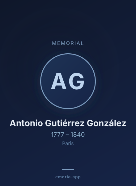 Memorial portrait of Antonio Gutiérrez González