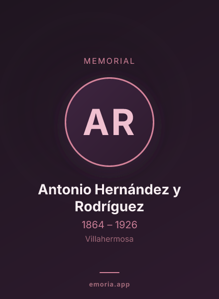 Memorial portrait of Antonio Hernández y Rodríguez