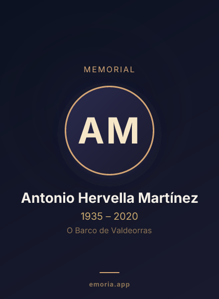 Memorial portrait of Antonio Hervella Martínez
