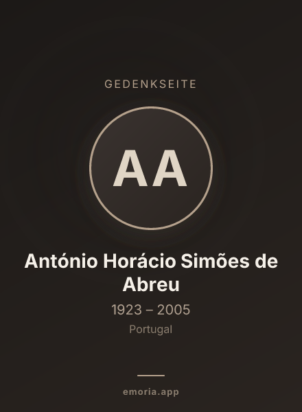 Gedenkportrait von António Horácio Simões de Abreu
