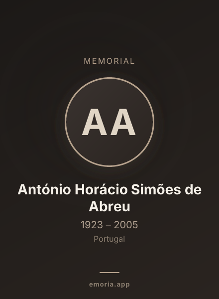 Memorial portrait of António Horácio Simões de Abreu