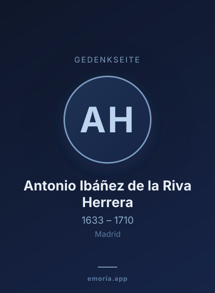 Gedenkportrait von Antonio Ibáñez de la Riva Herrera