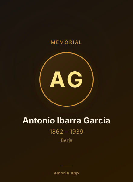 Memorial portrait of Antonio Ibarra García