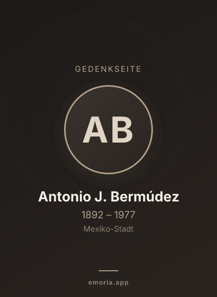 Gedenkportrait von Antonio J. Bermúdez