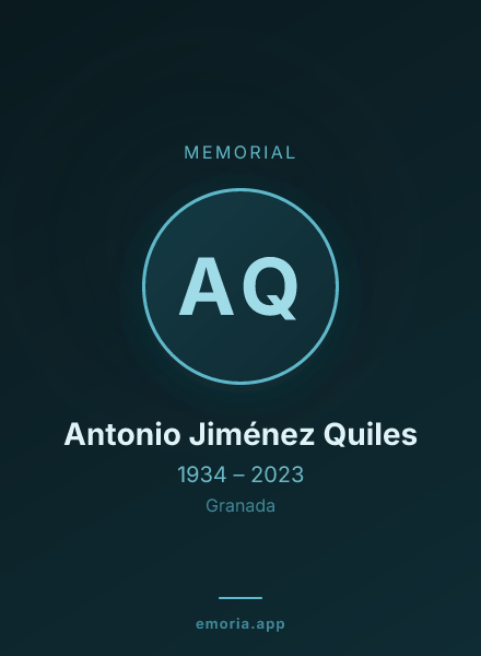 Memorial portrait of Antonio Jiménez Quiles