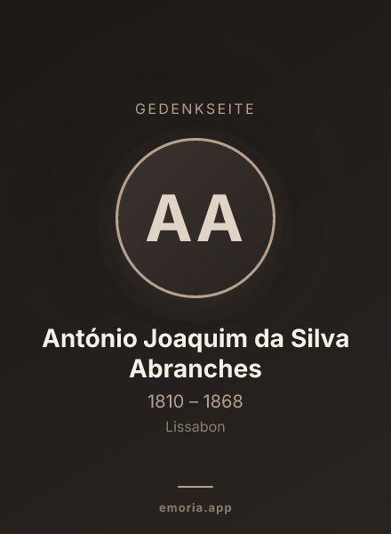 Gedenkportrait von António Joaquim da Silva Abranches
