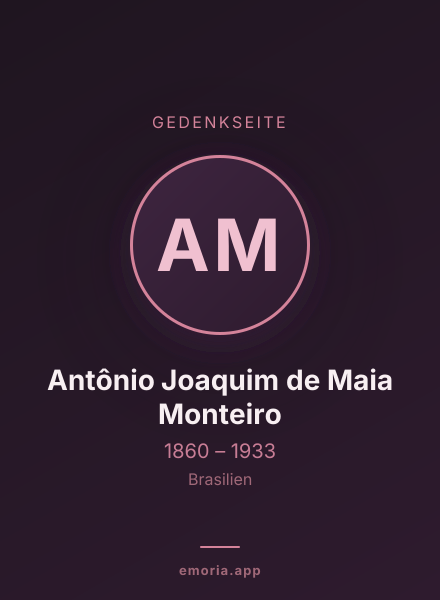 Gedenkportrait von Antônio Joaquim de Maia Monteiro