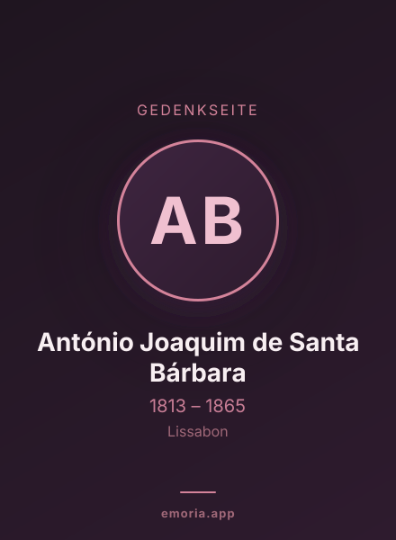 Gedenkportrait von António Joaquim de Santa Bárbara